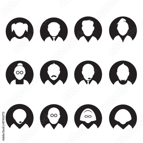Set of people icons. Vector Illustration of avatar