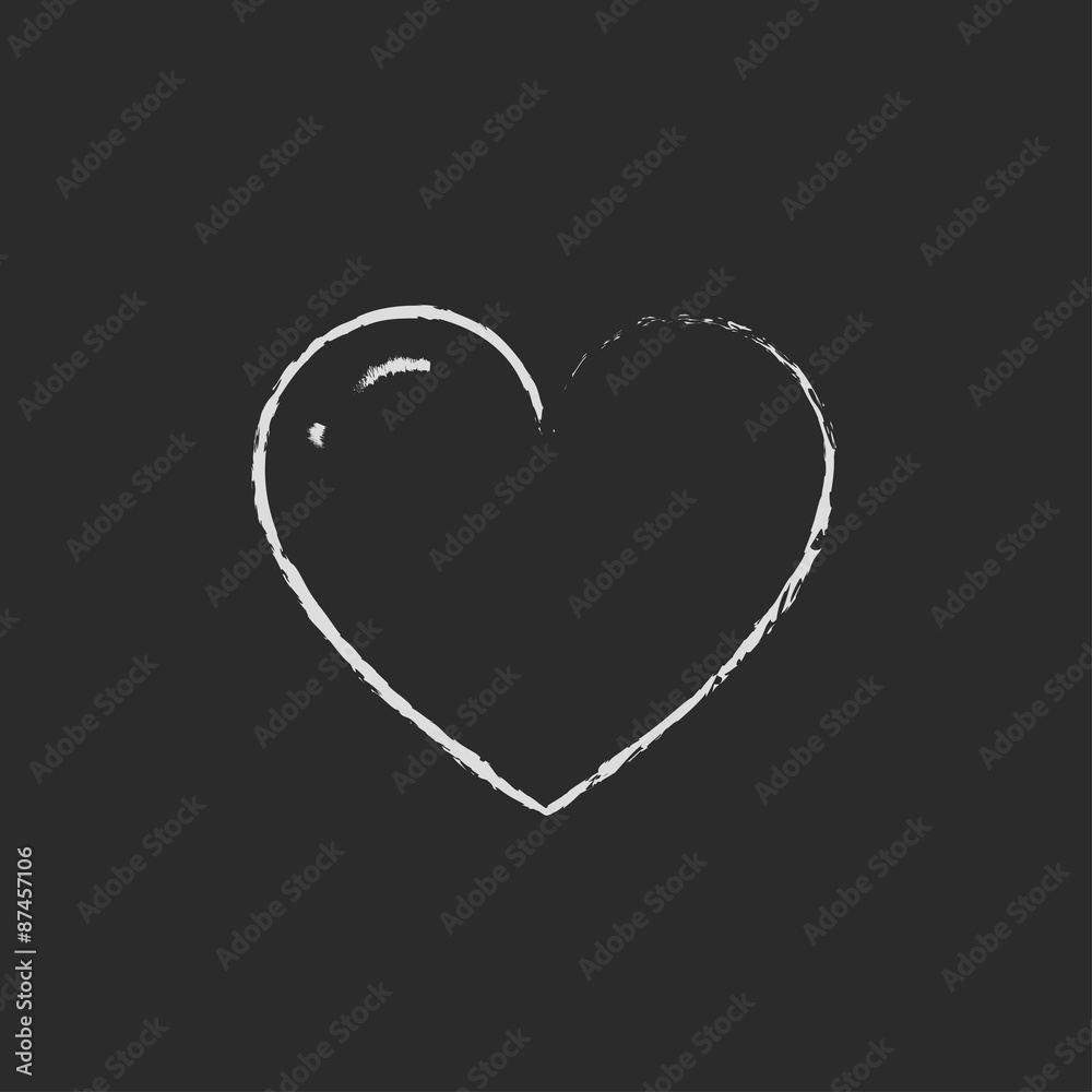 Heart drawn in chalk Heart drawn in chalk