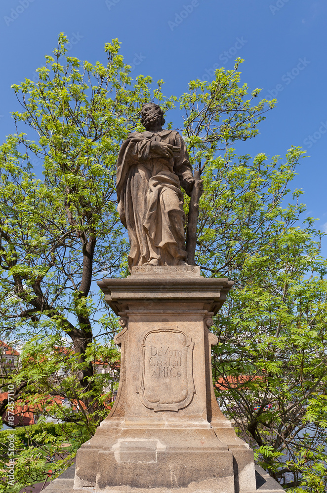 Statue of St. Jude Thaddeus on Charles Bridge in Prague Statue of St. Jude Thaddeus on Charles Bridge in Prague