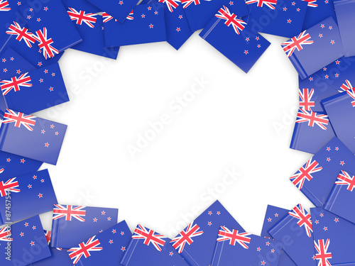 Frame with flag of new zealand