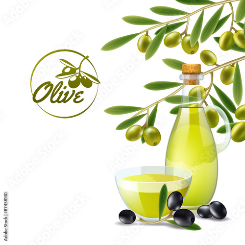 Olive oil pourer backdround