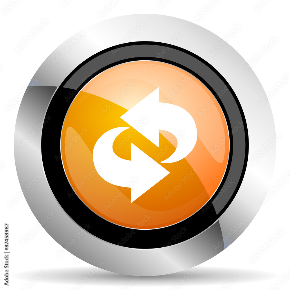 rotation orange icon refresh sign rotation orange icon refresh sign