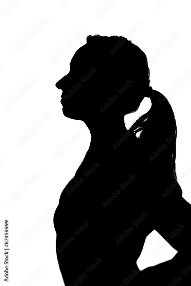 woman silhouette in profile