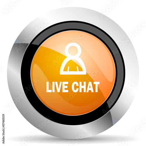 live chat orange icon