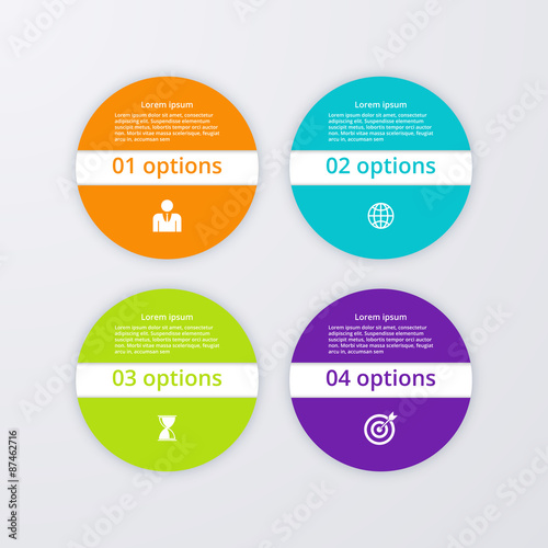 Vector illustration infographics four circles