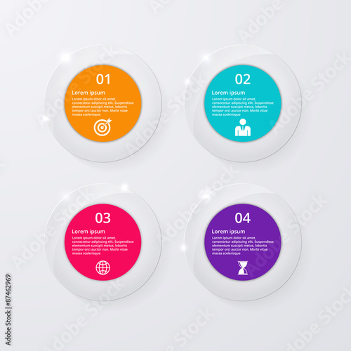 Vector illustration infographics four circles
