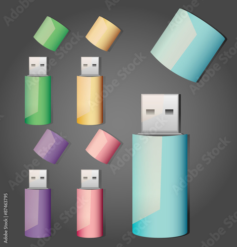 Set of usb memory sticks