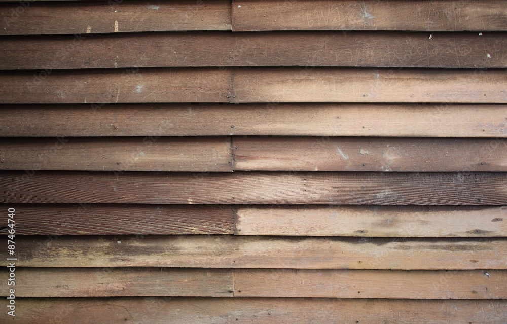 Fototapeta premium Old wood plank brown texture background.