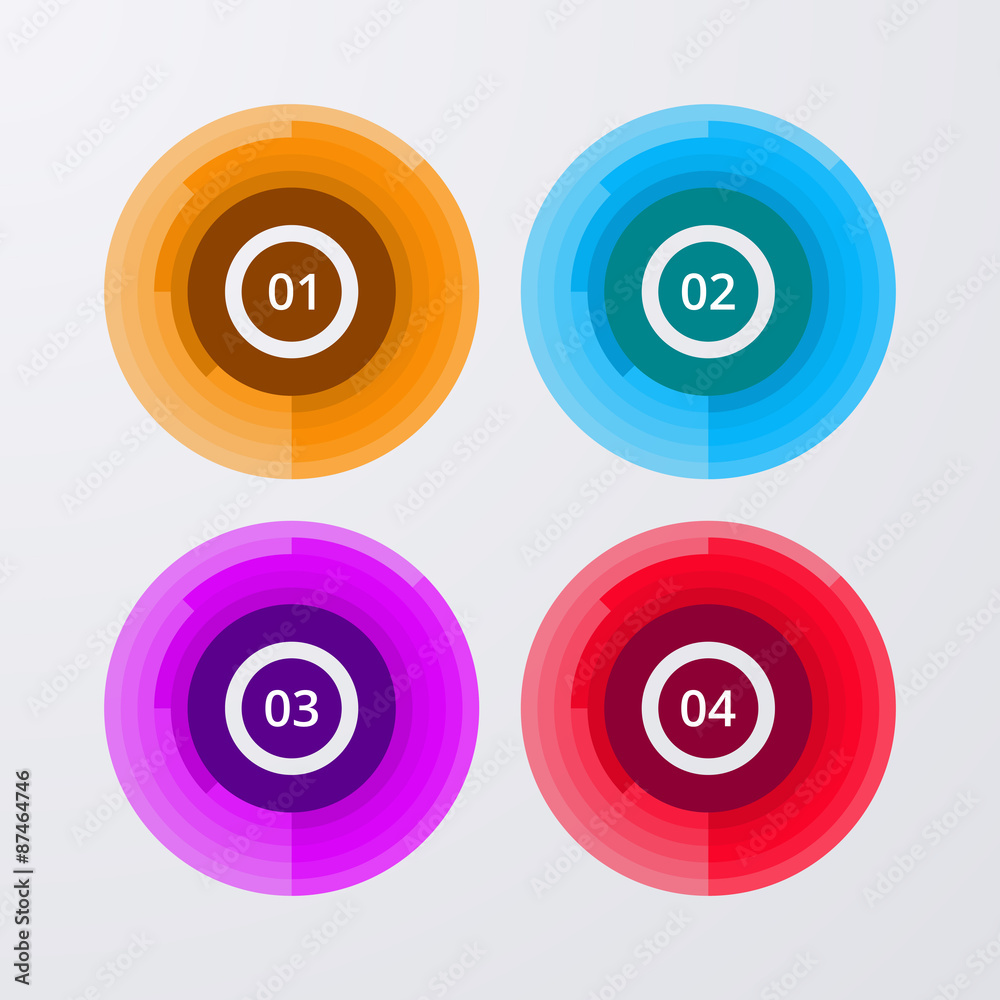 Vector illustration infographics four circles Vector illustration infographics four circles