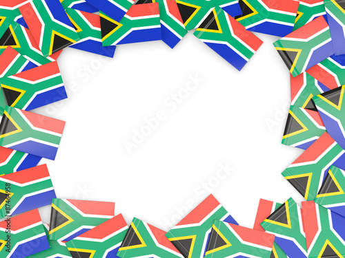Frame with flag of south africa