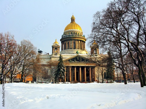 Isaac Cathedral in winter, Saint-Petersburg, Russia