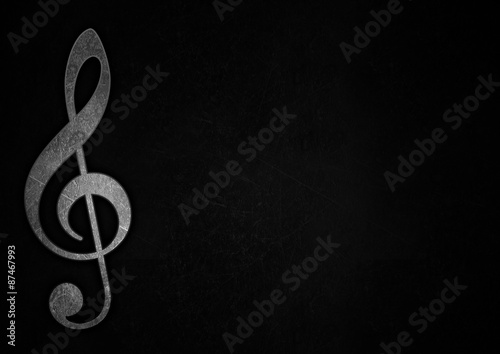 Music Clef Grunge Style