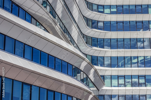 Lines and curves of a modern office building in Groningen photo