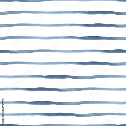 Dark Blue Vector Abstract Watercolor Seamless Striped Pattern