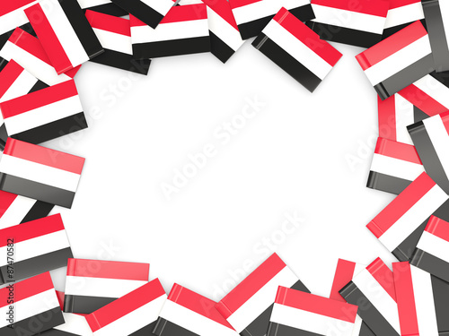 Frame with flag of yemen
