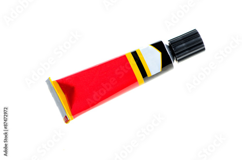 tube of glue isolated on white background