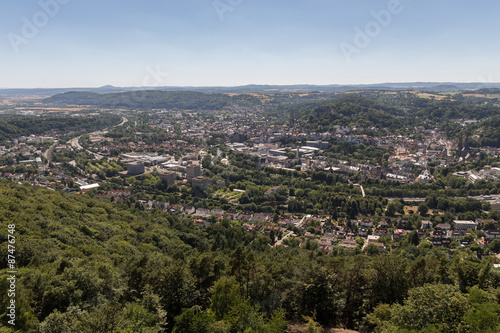marburg city germany from above in the summer