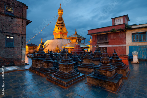 Swayambhunath Temple in Kathmandu of Nepal