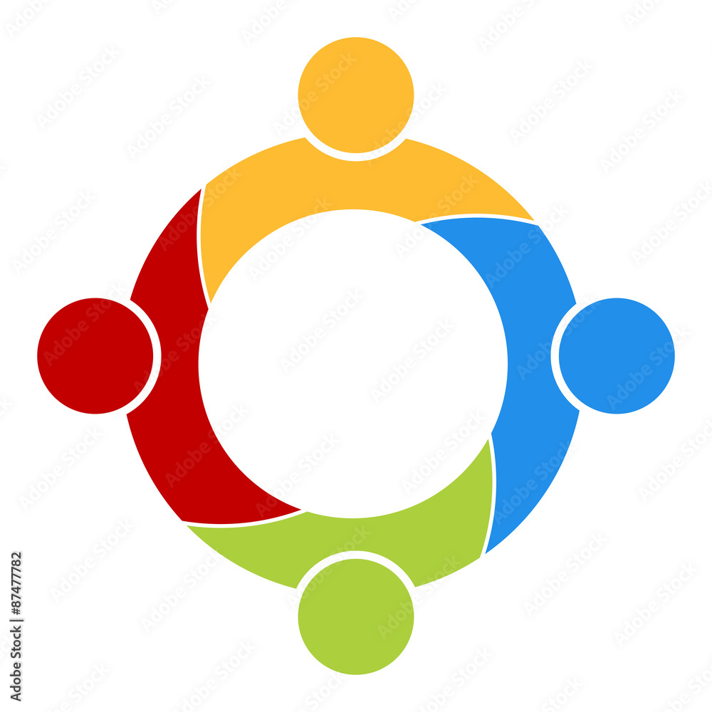 Teamwork Circle Icon Teamwork Circle Icon
