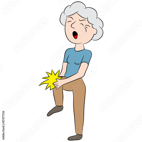 Female Senior Citizen with Knee Pain