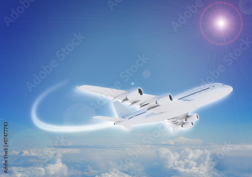 Jet flying in sky