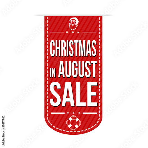 Christmas in august sale banner design