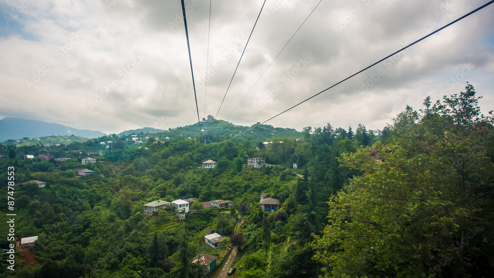 BATUMI, GEORGIA - JULY 20: view from cabin cableway BATUMI, GEORGIA - JULY 20: view from cabin cableway