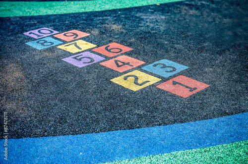 Nuber on playground photo