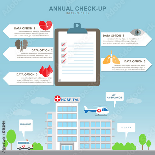 hospital infographics elements