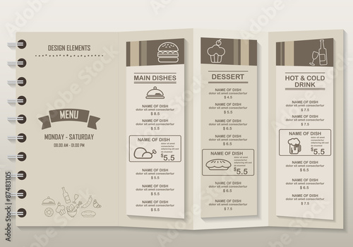 reataurant menu