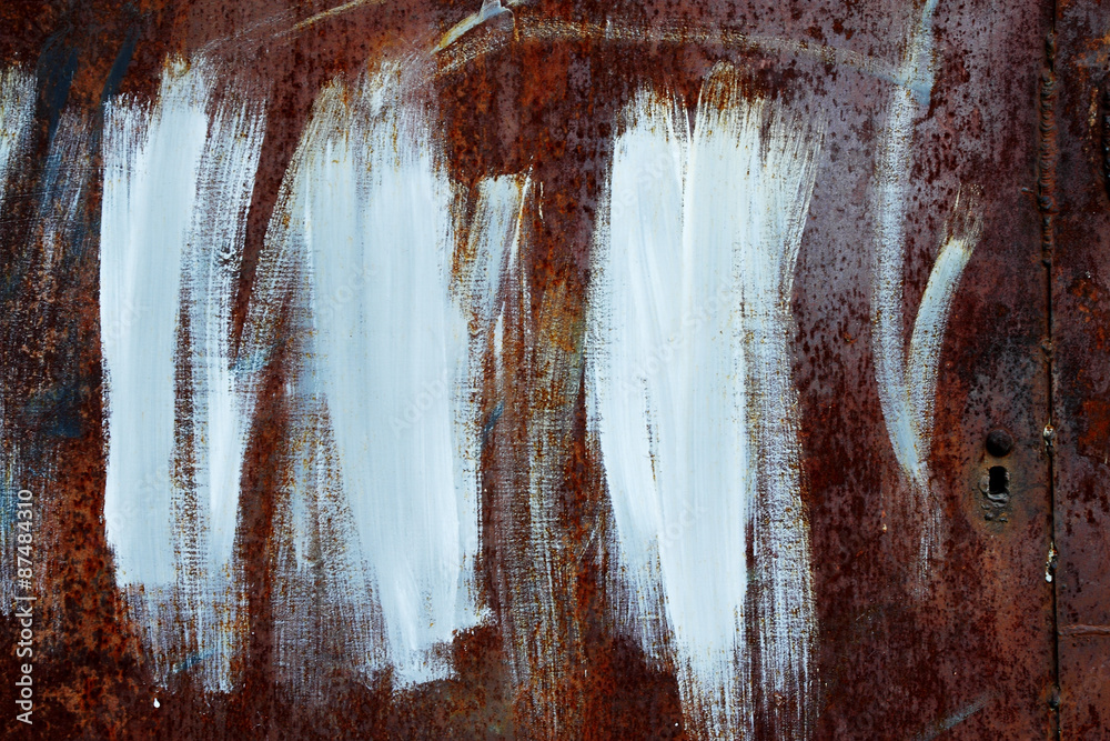 Naklejka premium paint on a rusty background