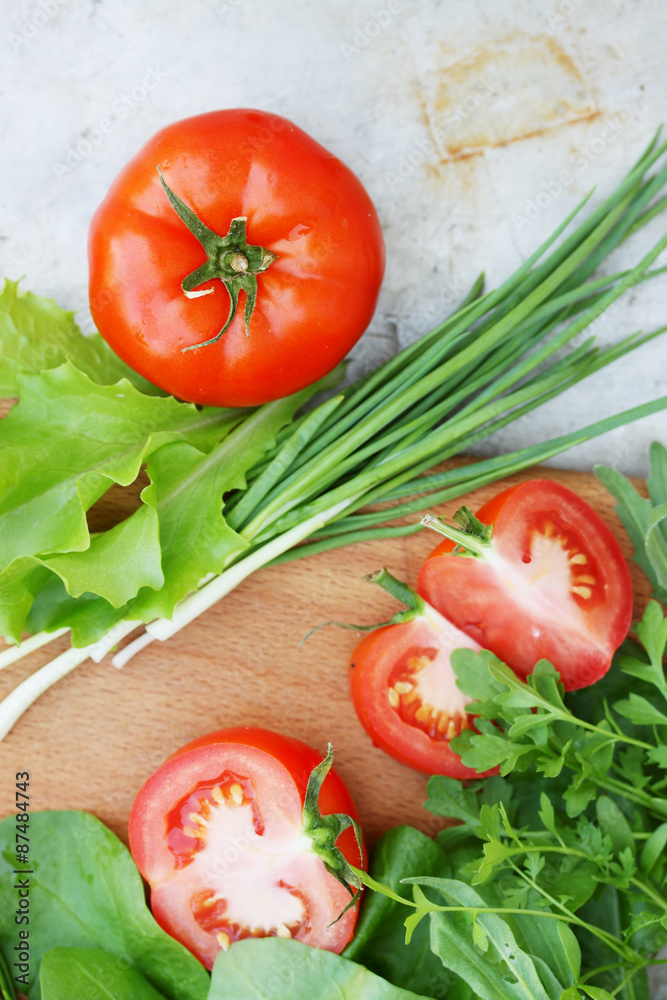 tomatoes and onions tomatoes and onions