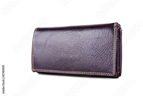 Used wallet isolated on white background