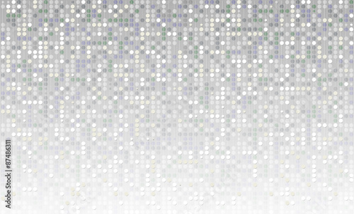 Vector illustration of matrix style. Abstract Virtual Technology stripe line with circles pattern design over light gray halftone color background. Blank space for your design