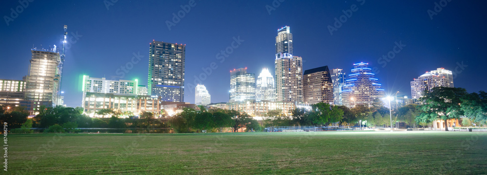 Downtown Austin Texas Skyline View Zilker Metropolitan Park Stock Photo |  Adobe Stock