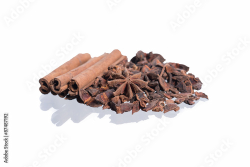 Wallpaper Mural Spices and herbs isolated on white background. Torontodigital.ca