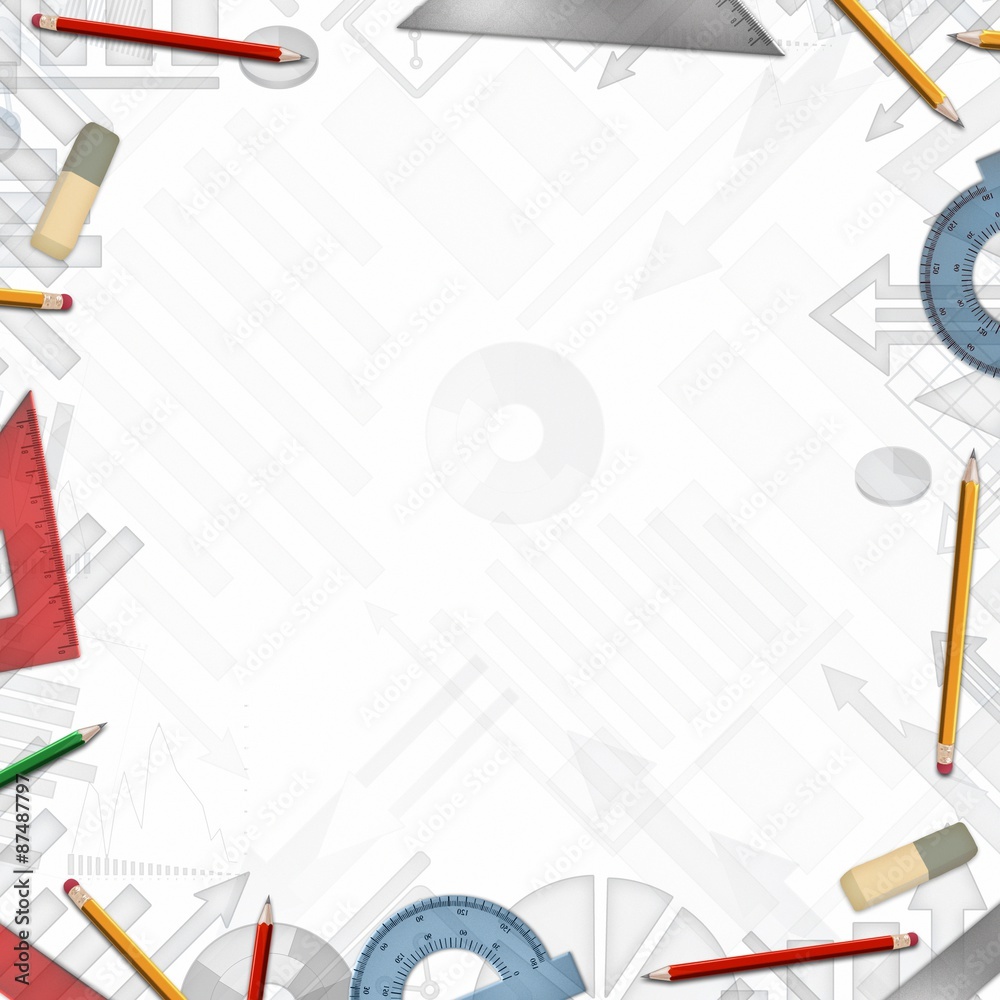 Obraz premium square business analysis background frame