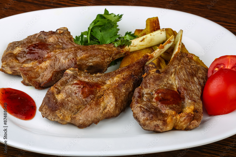 Grilled lamb chops