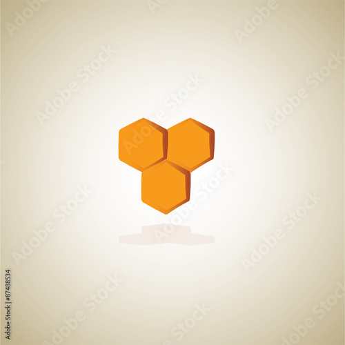 honey comb icon vector