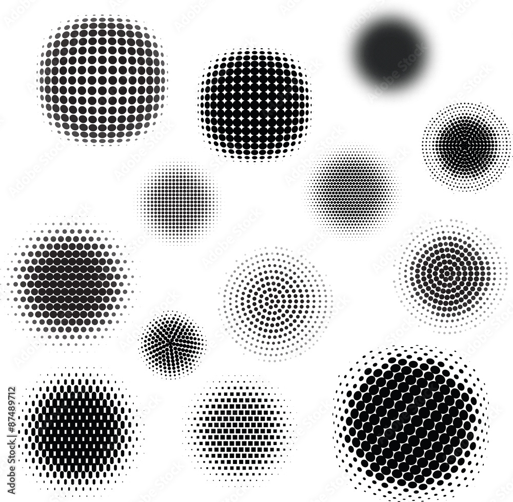 13 abstract halftone backgrounds