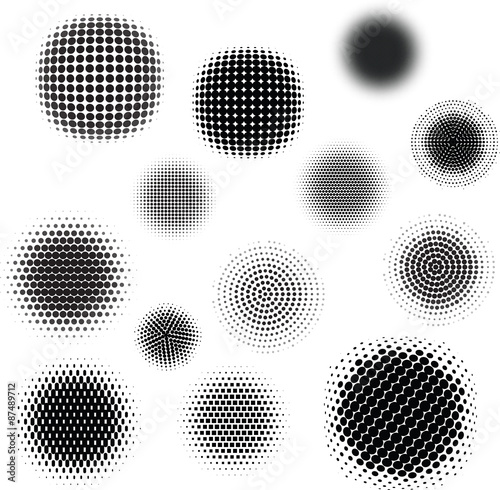 13 abstract halftone backgrounds