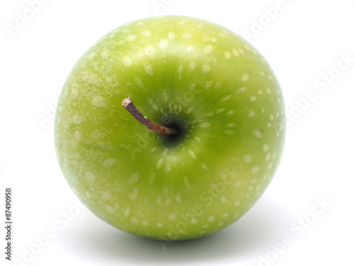 green apple on a white background