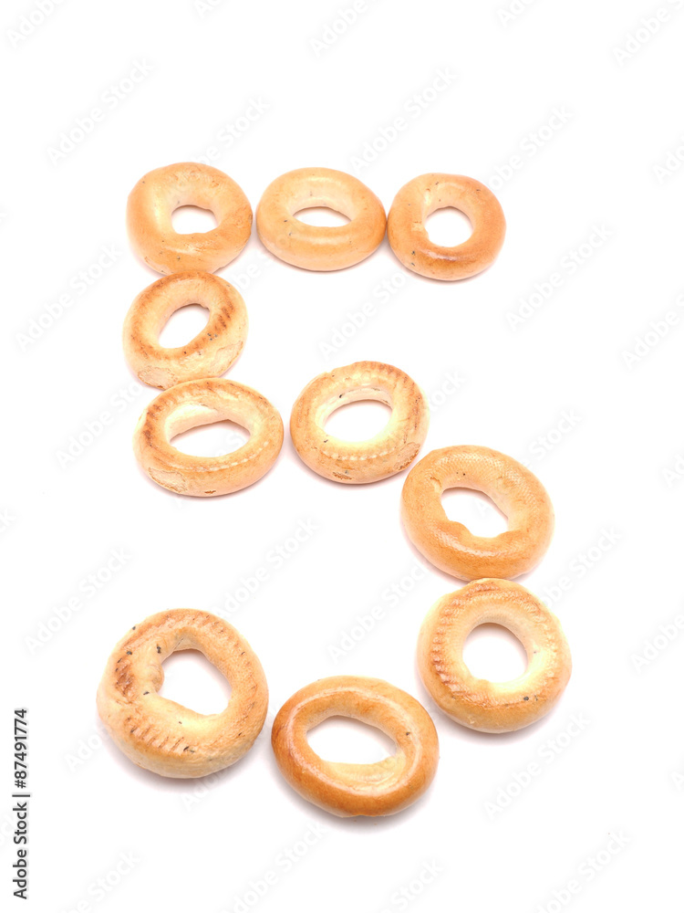 figures from crackers on a white background figures from crackers on a white background
