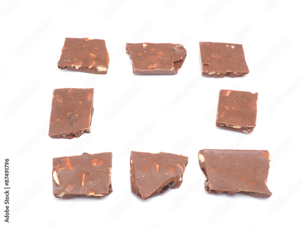 Fototapeta premium chocolate on a white background