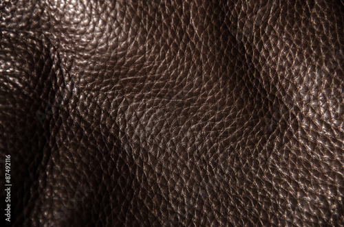 texture of large dark brown leather 