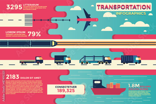 Transportation Infographics,vector,illustration.