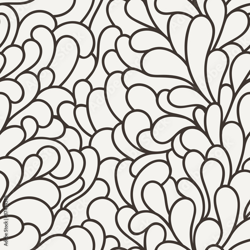 Vector seamless pattern of organic elements