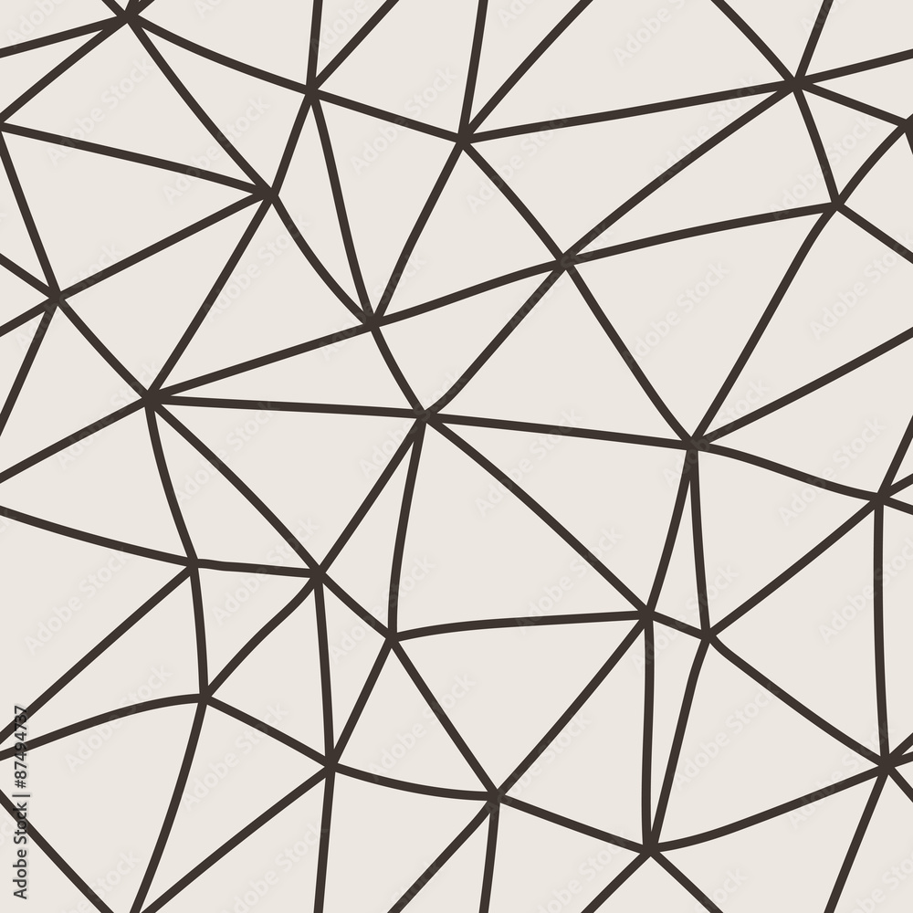 Vector seamless pattern of polygonal lines in a network