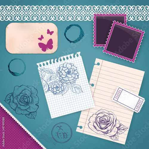 Scrapbooking Set: My Little Diary