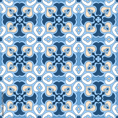Seamless floral tiling pattern